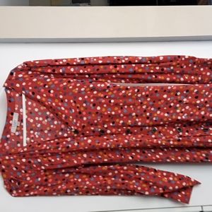 LOFT button down midi dress